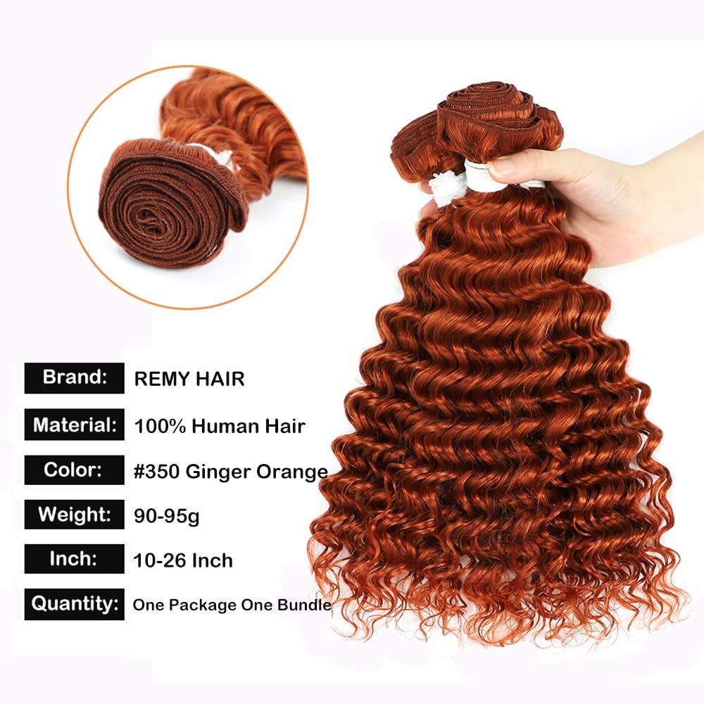 Remy Hair Fashion 95G 26 Inch Braiding Hair 350 Ginger Bundles Human Hair Deep