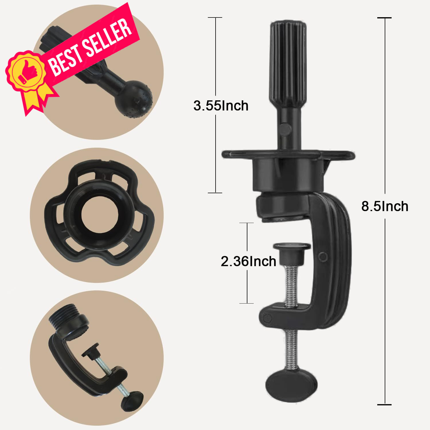 Wig Stand Mannequin Head Holder 1 Pack Black 1 Count (Pack of 1), 1PCS