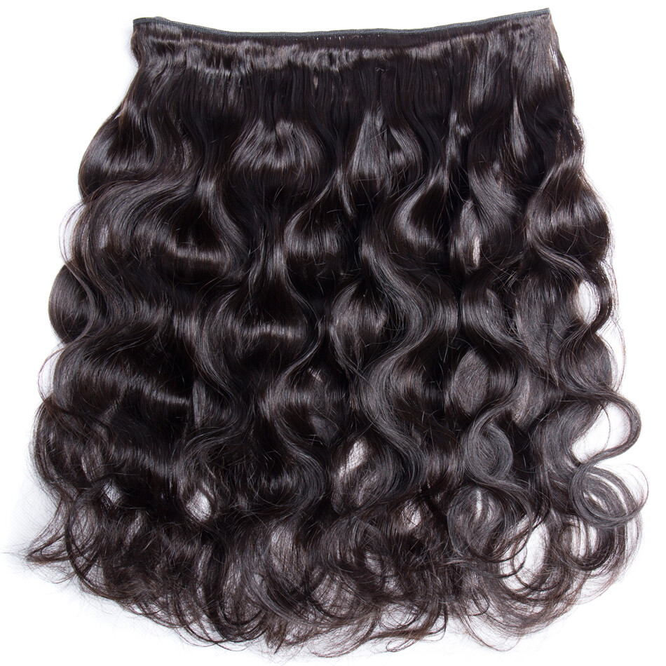 Unprocessed Virgin Human Hair Natural Black Body Wave Sew In 1 or 3 Bundles