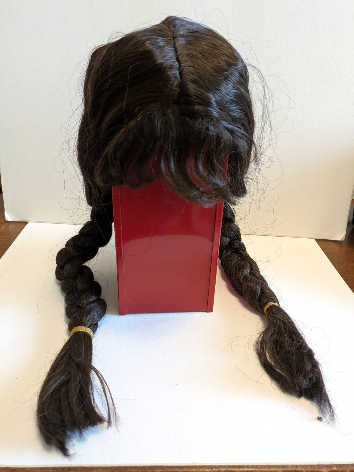 NWT Native American Wig w/Bangs Braids Brown Lacey Costume NY Adult Costume