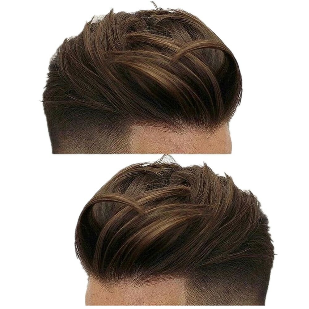 N.L.W Toupee for mens human hair full lace hair pieces natural base 10×8″