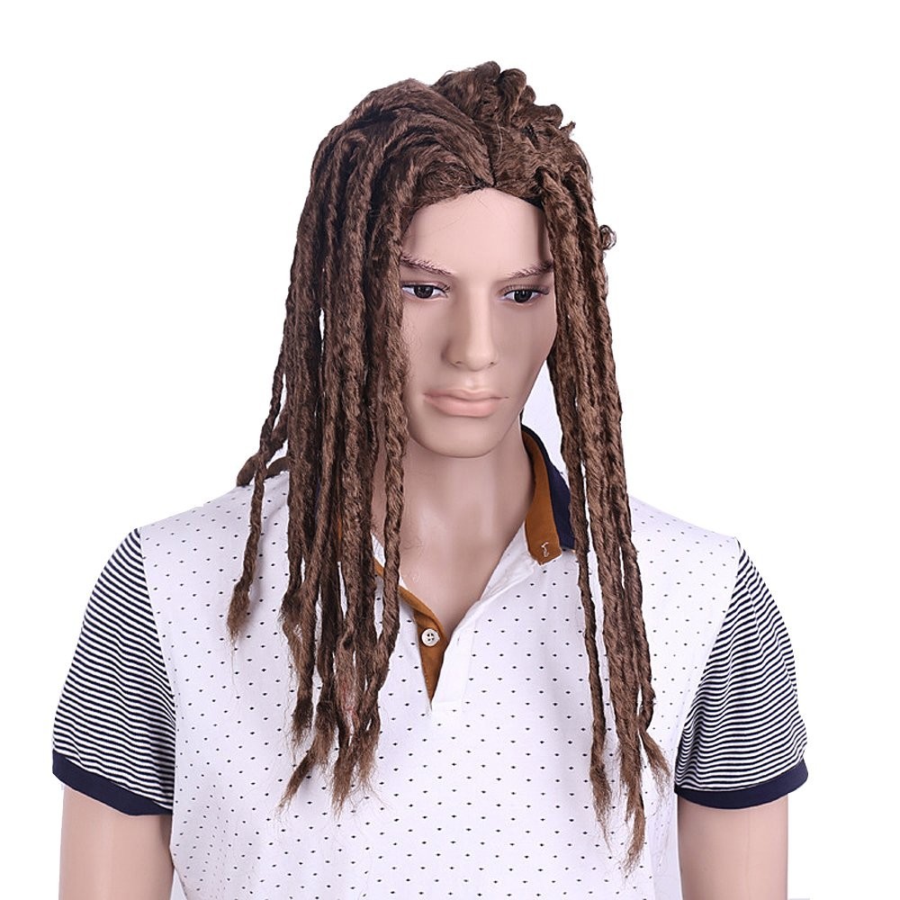 Synthetic Cosplay Dreadlocks Wig – Brown Reggae Style for African American Looks