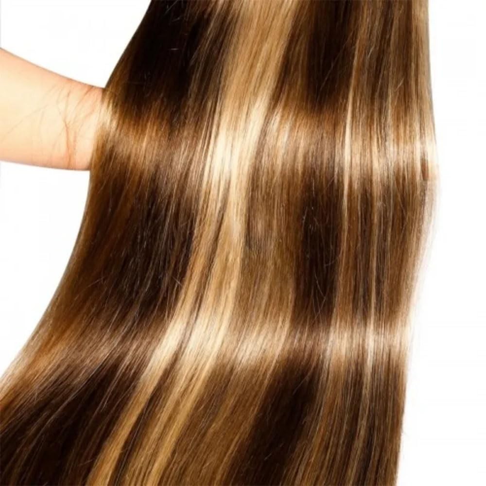 Hrceyocr P4/27 Brown Bundles Human Hair Straight Bundles 30 30 30 Inch Human