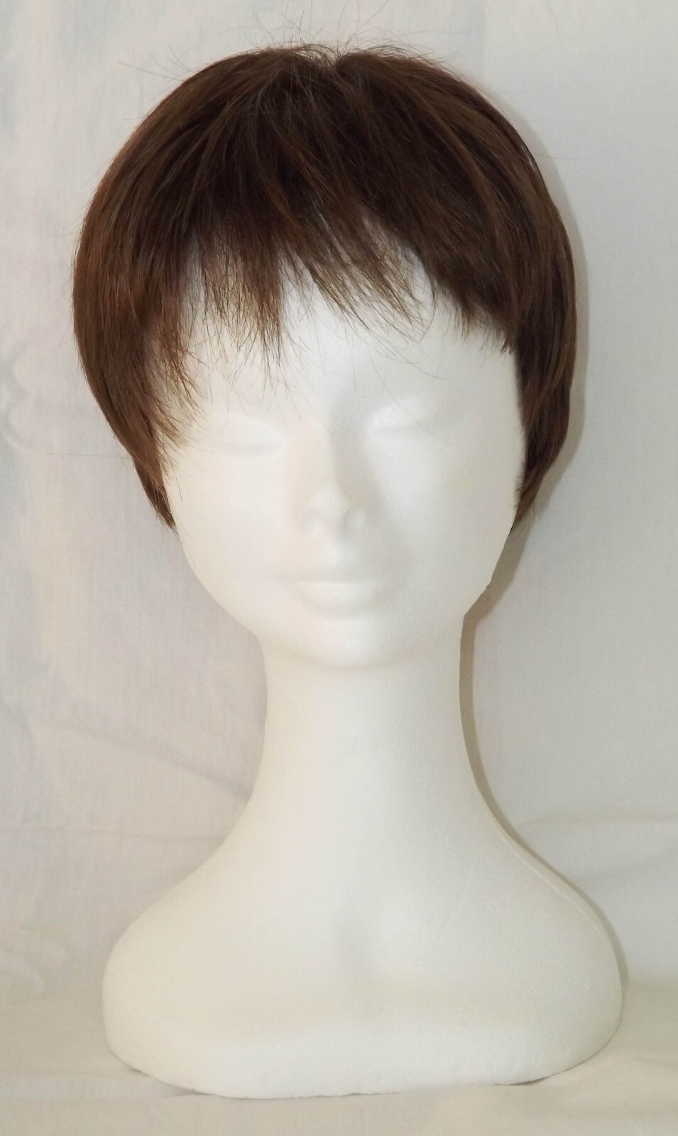 BEAUTIFUL MADAME Women’s Short Brown Hair Fake Head Wig @#