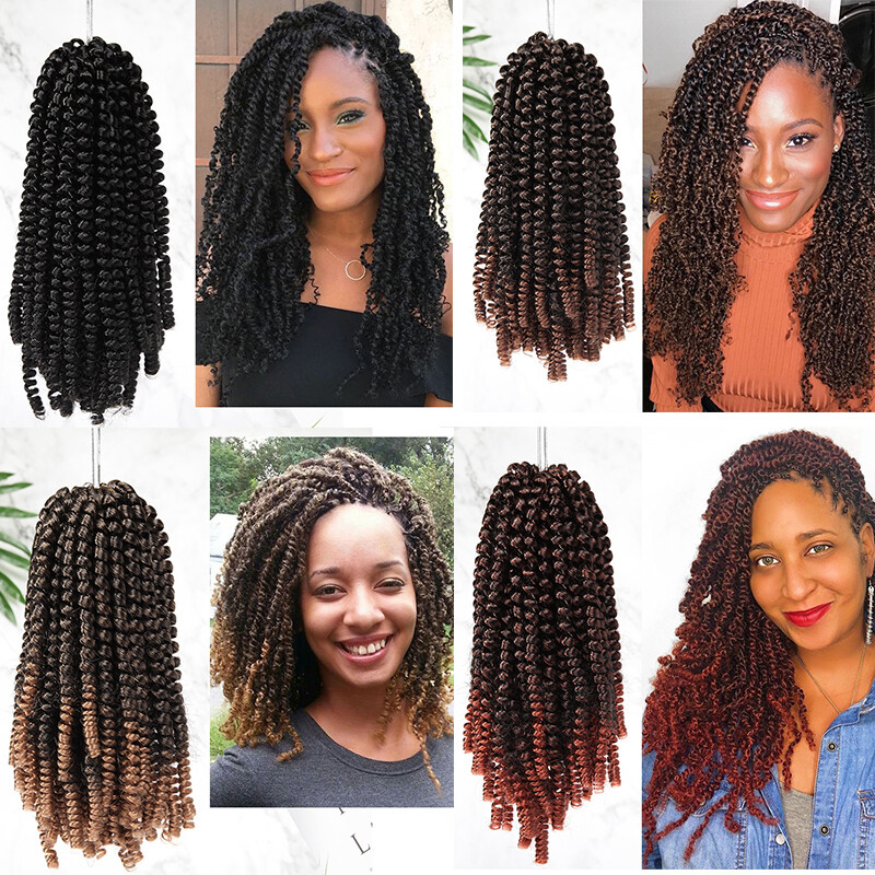 Spring Twist Braiding Hair Extensions Ombre Passion Twist Crochet Loop 30Strands