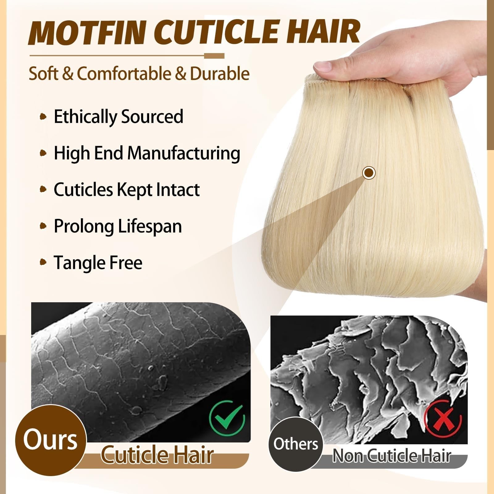 24″ 120g Clip-In Real Human Hair Extensions, Balayage Seamless Straight, 8Pcs