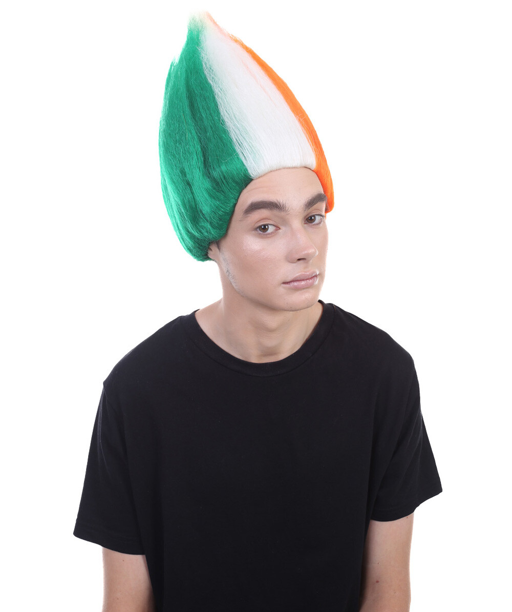 Ireland Flag Troll Wigs Collection | Premium Breathable Capless Cap HM-203A