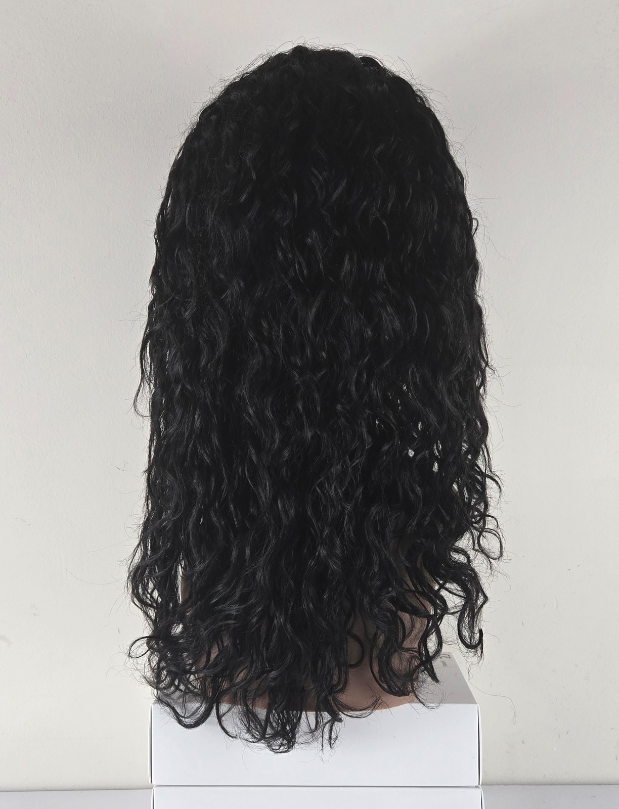 WannaBee Deep Lace Part Curly Human Wig 24″ #1