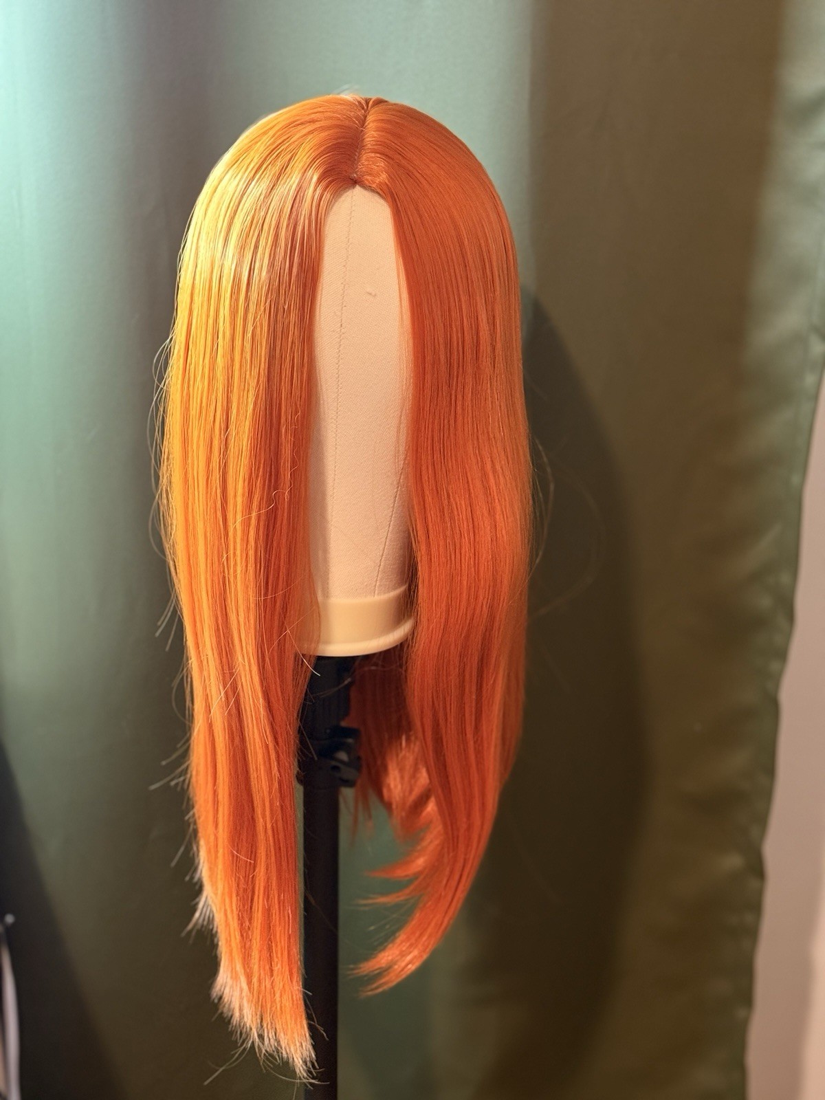 Soft Synthetic Orange Wig Long Straight | Easy to Brush | Natural Look