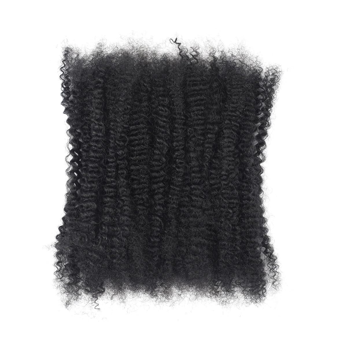16 Inch Afro Kinky Curly Human Hair Bulk for Permanent Micro Locs/Twists/Brai…