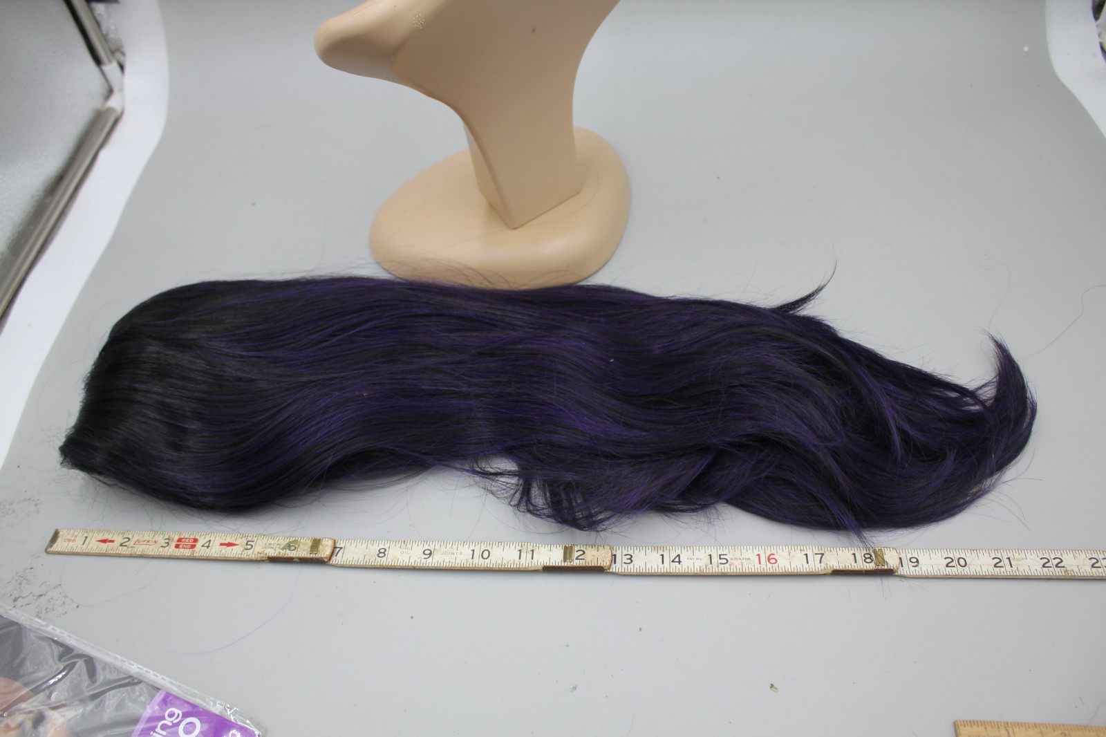 Hair Wig Straight/Wavy Hair Purple Black 22″+ Long Luxury Cosplay Costume