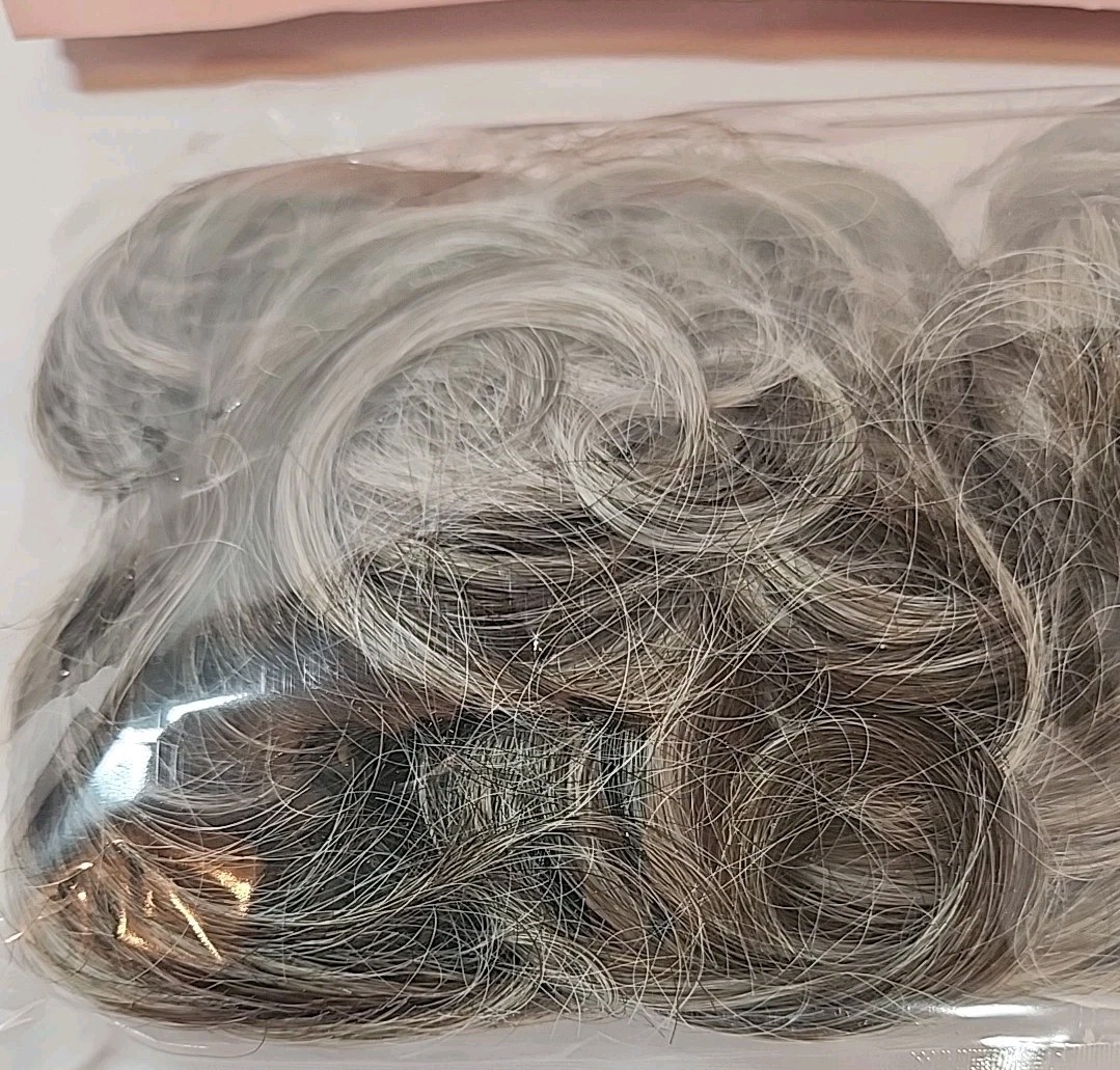 Messy Bun Hair 2 Pcs Wavy Curly Scrunchies Elegant Chignon Updo Ash Grey Fashion