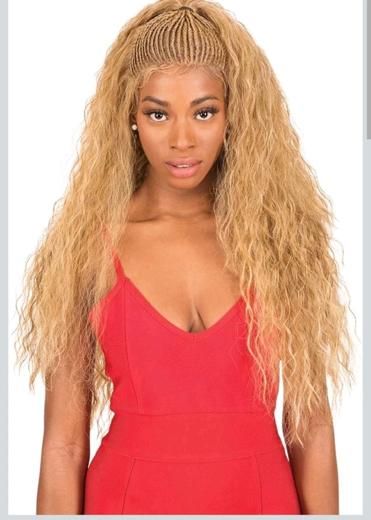 Born Free Synthetic Braided Lace Front Wig Magic Lace Braid MLB38 -Brown