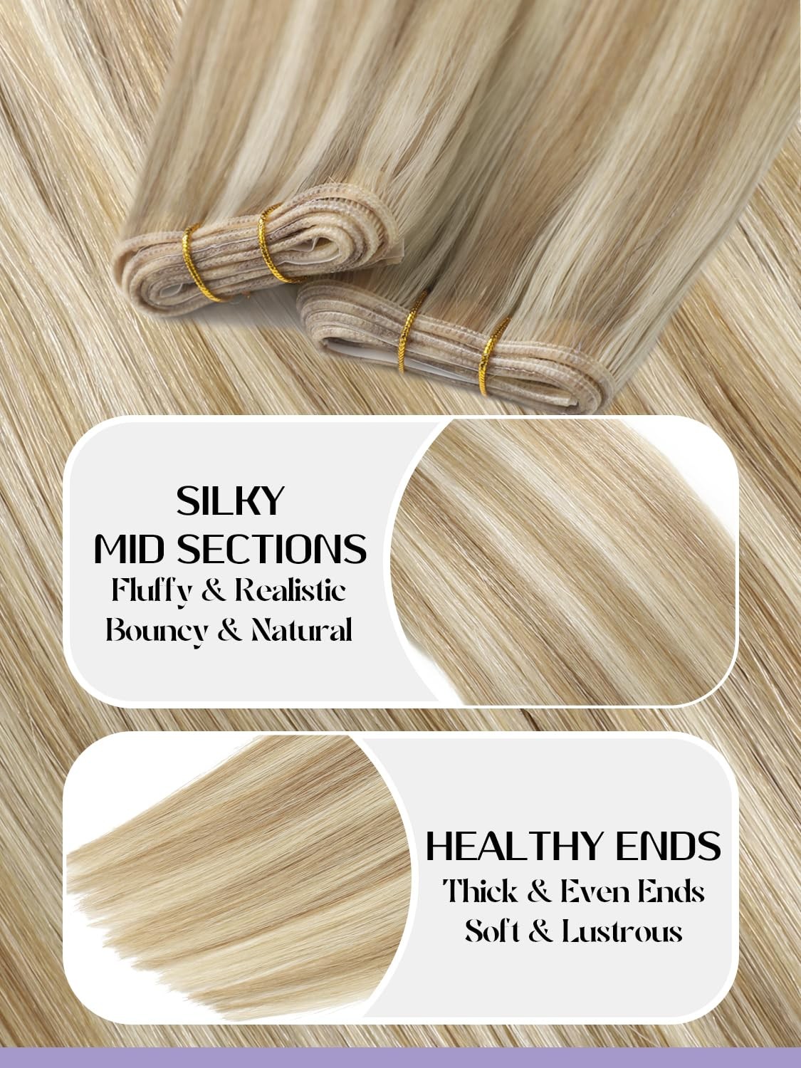 Anrosa 18 Inch Wide Tape In Hair Extensions Human Hair 50G Genius Weft Tape