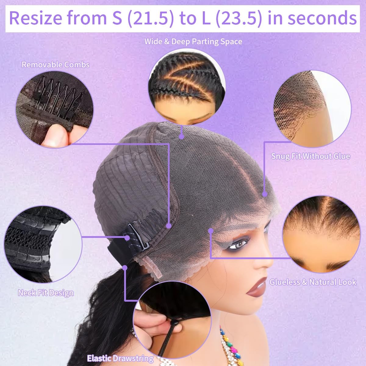 Cikana Wear And Go Glueless Body Wave Lace Front Wigs Human Hair 13X6 Hd Lace