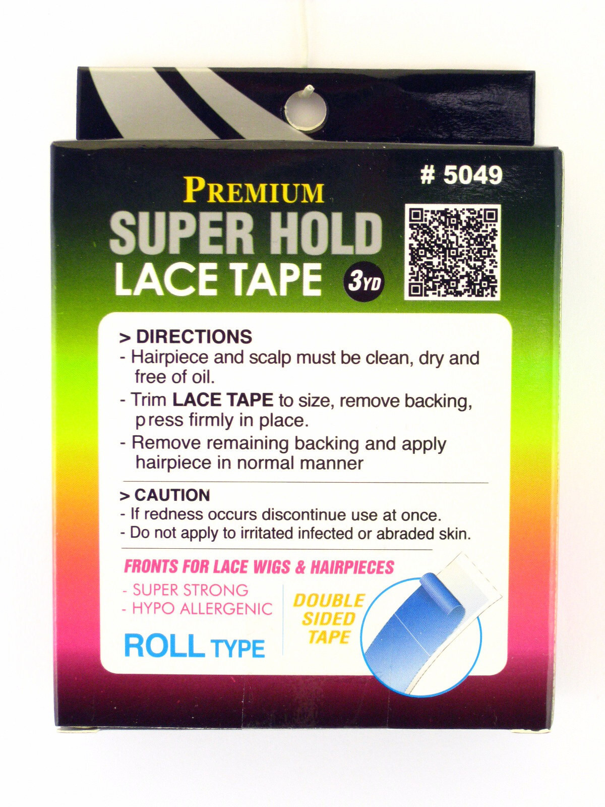 QFITT DOUBLE SIDED LACE TAPE FOR WIGS, TOUPEES & HAIRPIECES – 1 ROLL (05049)