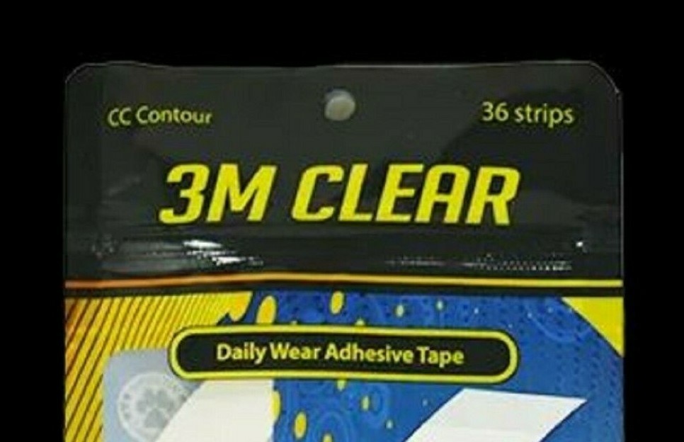 3M 1522 Clear.Daily Wear Adhesive Tape ‘CC’ Contour Tape 36 strips Medical,NEW !