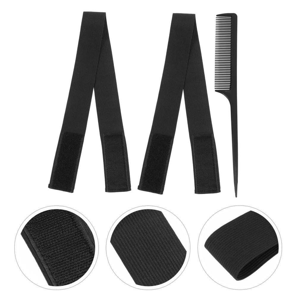 1 Set Adjustable Elastic Wig Band for Wig Black Durable Breathable Strap