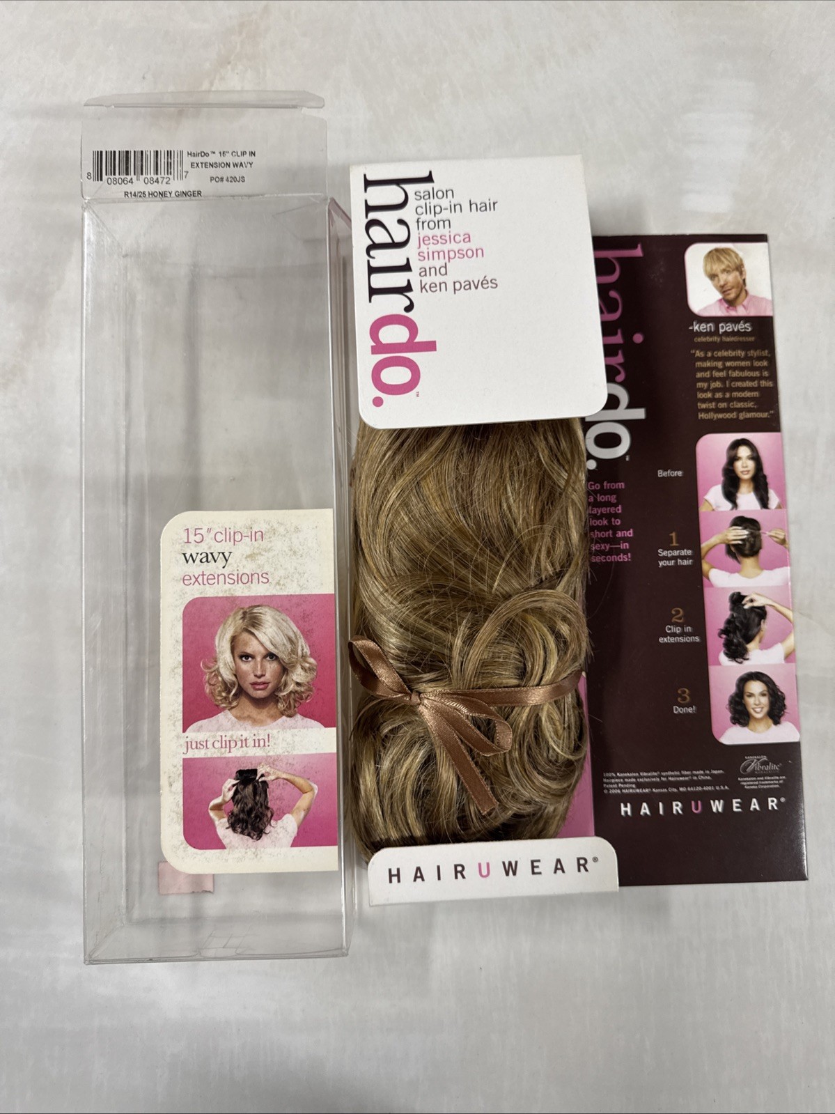 Hair Do Jessica Simpson 15” Clip-in – R14/25 Honey Ginger – WAVY