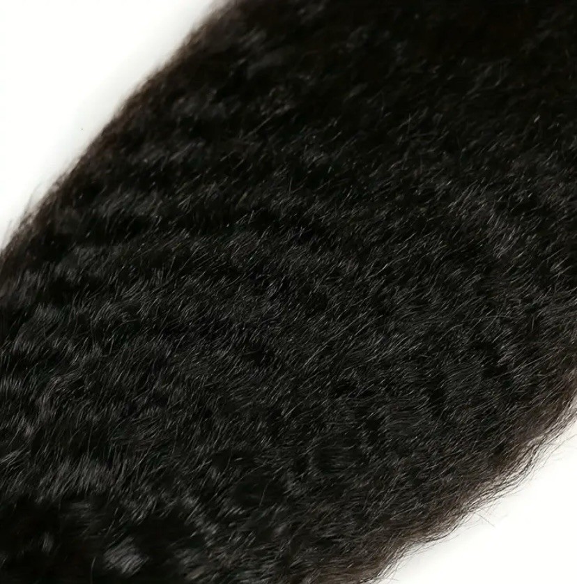 7 pcs Yaki Straight Hair Clip-In Extensions, High Temperature Fiber 18inch