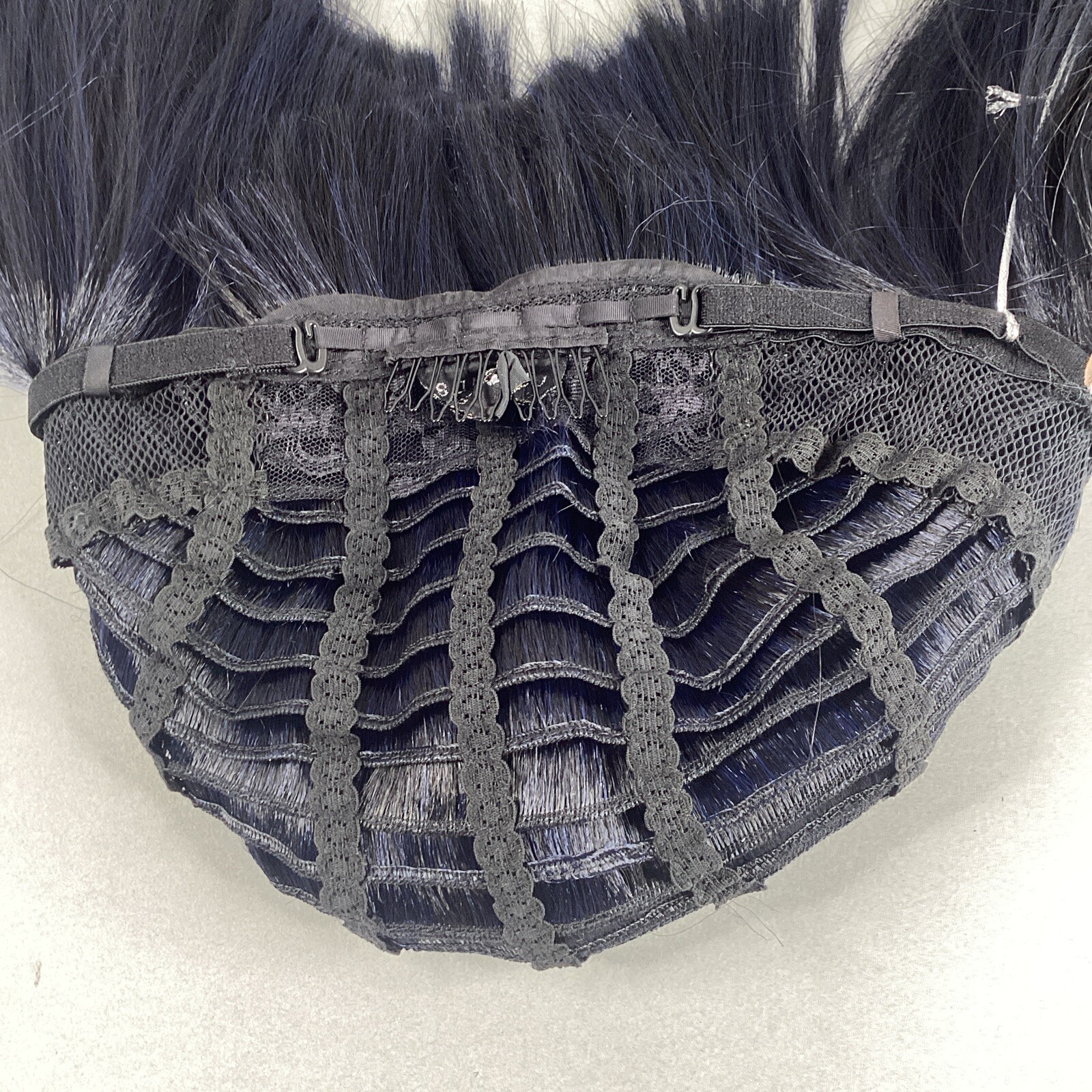 PLW-Selena Short Straight #TT1B/Dark Blue Black Remi Quality Lace Wig Curl Safe