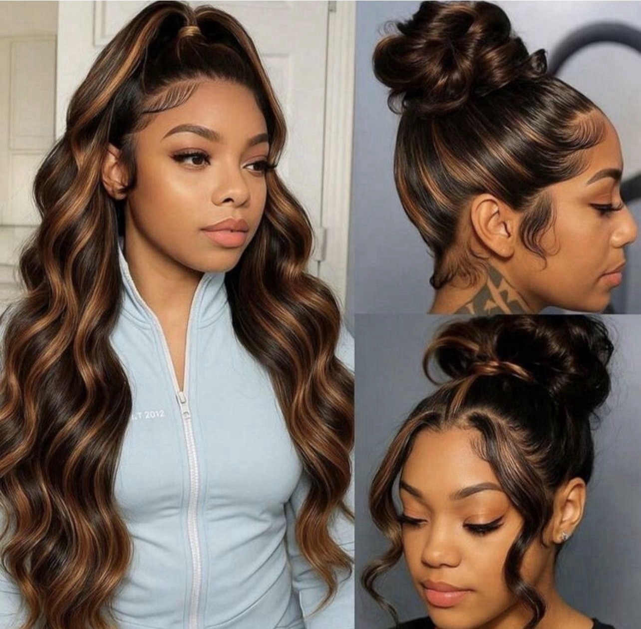 Ombre Lace Front Wigs Human Hair S1/30 / 200Density 13*6 / 18 inch