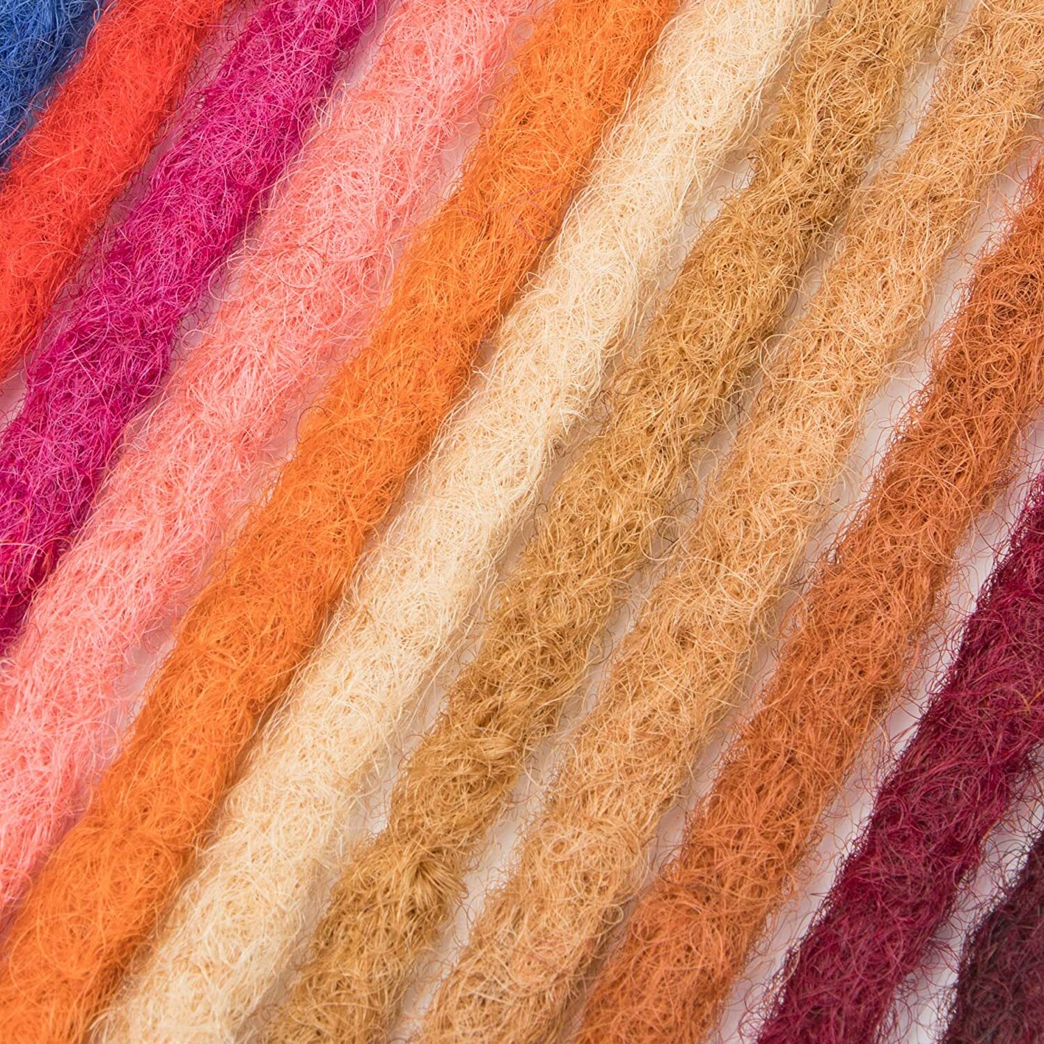 100%Real Human Hair Dreadlocks Extensions Handmade 0.8cm Locs Crochet Braid Hair