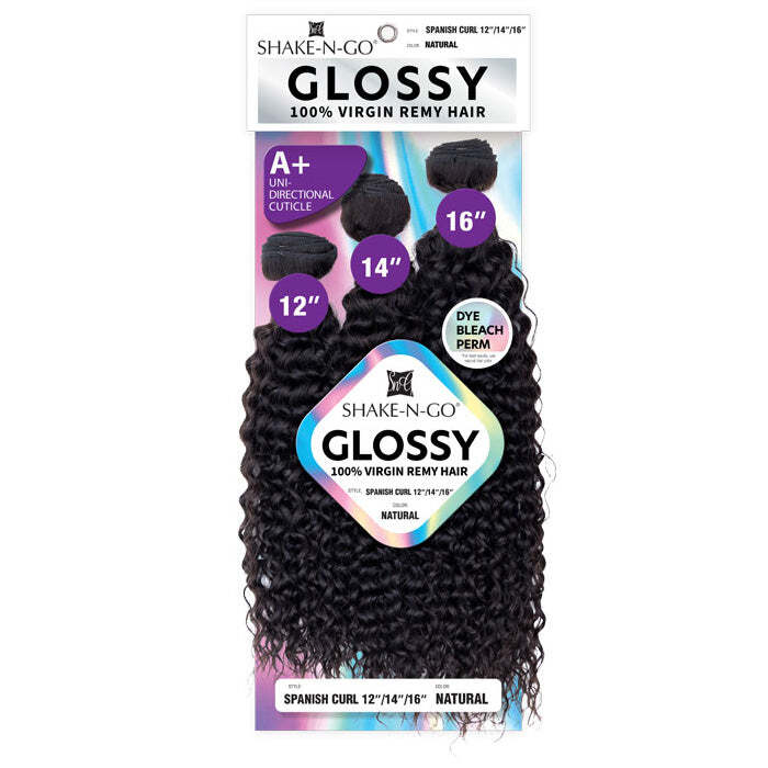 Shake N Go Glossy 100% Virgin Remy Hair Weave – SPANISH CURL