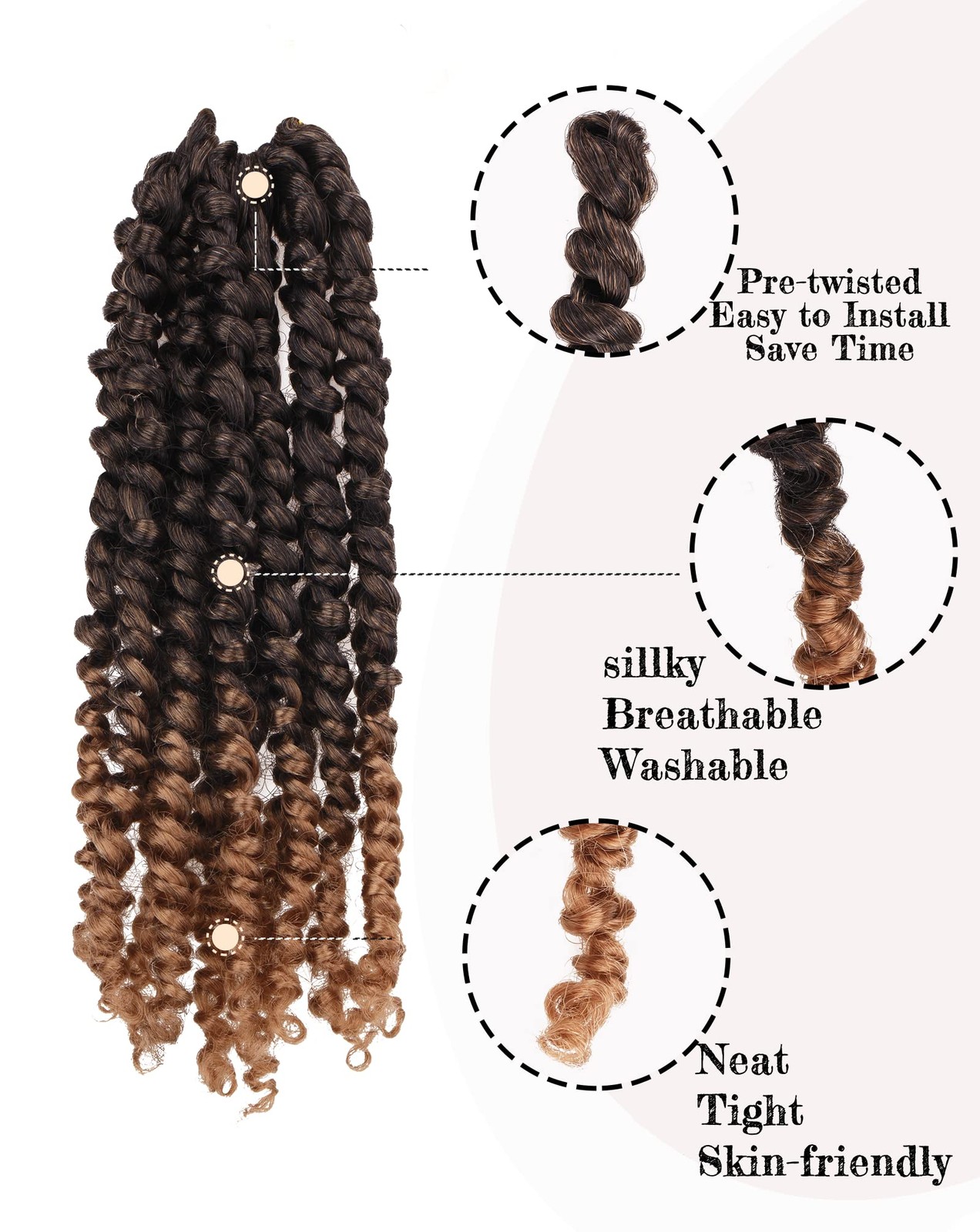 Pre-Twisted Passion Twist Crochet Hair for Black Women Passion Twist Hair Pre…