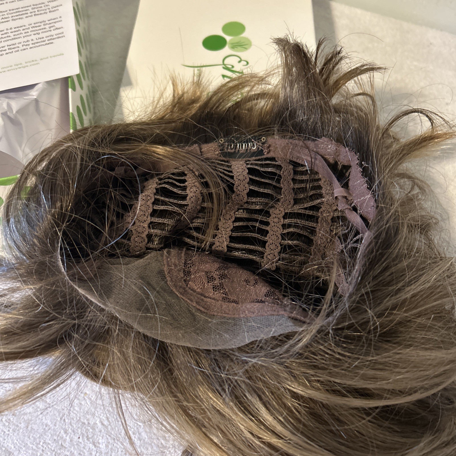 Envy “Kris” Wigs and Hair Add-ons. Pre-owned. Original Box & Care Instructions