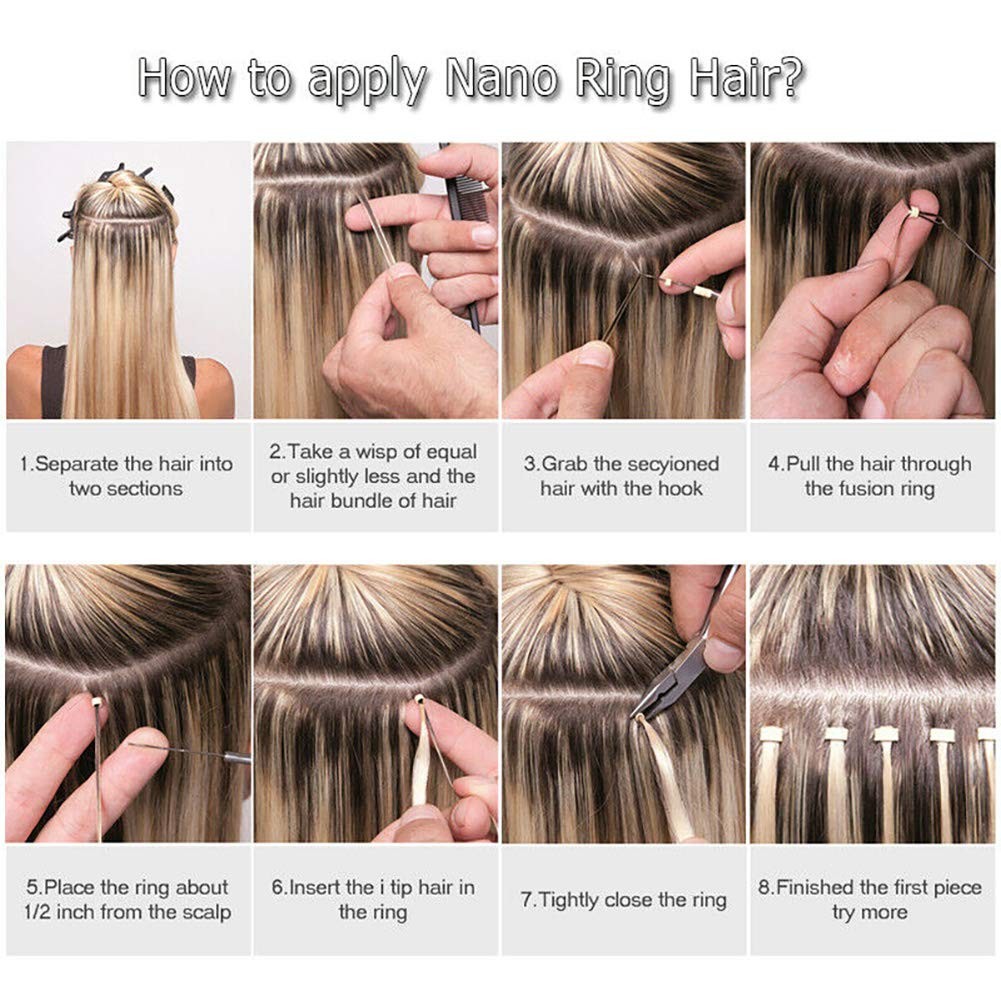 My-Lady Nano Bead Hair Extensions Human Hair Invisible Nano Ring Hair