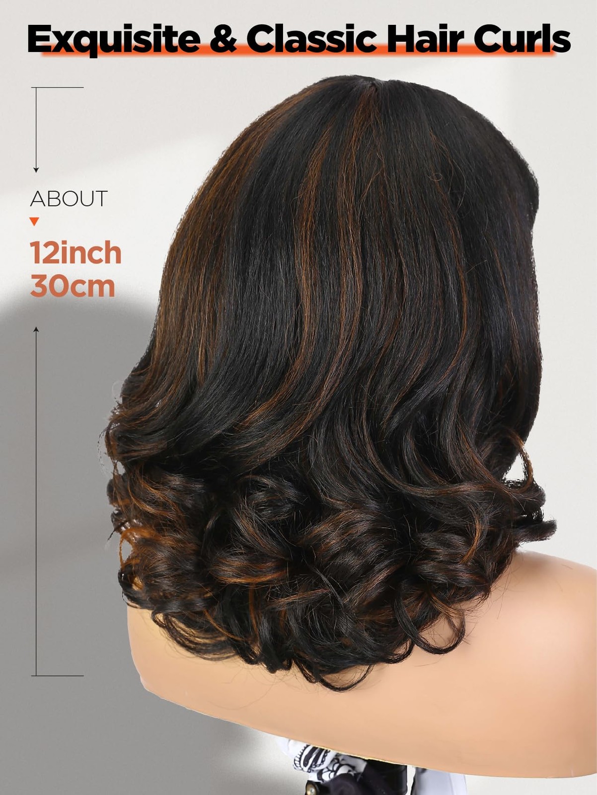 Wiger Short Yaki Wig Bangs Black Mixed Brown Natural Curly Bob Wigs For Women