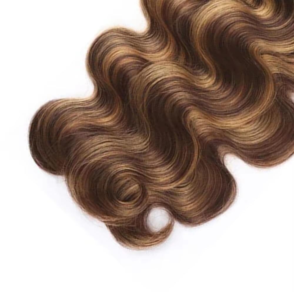 P4/27 Highlight Body Wave Bundles Human Hair Bundles Blonde Remy Hair Weft