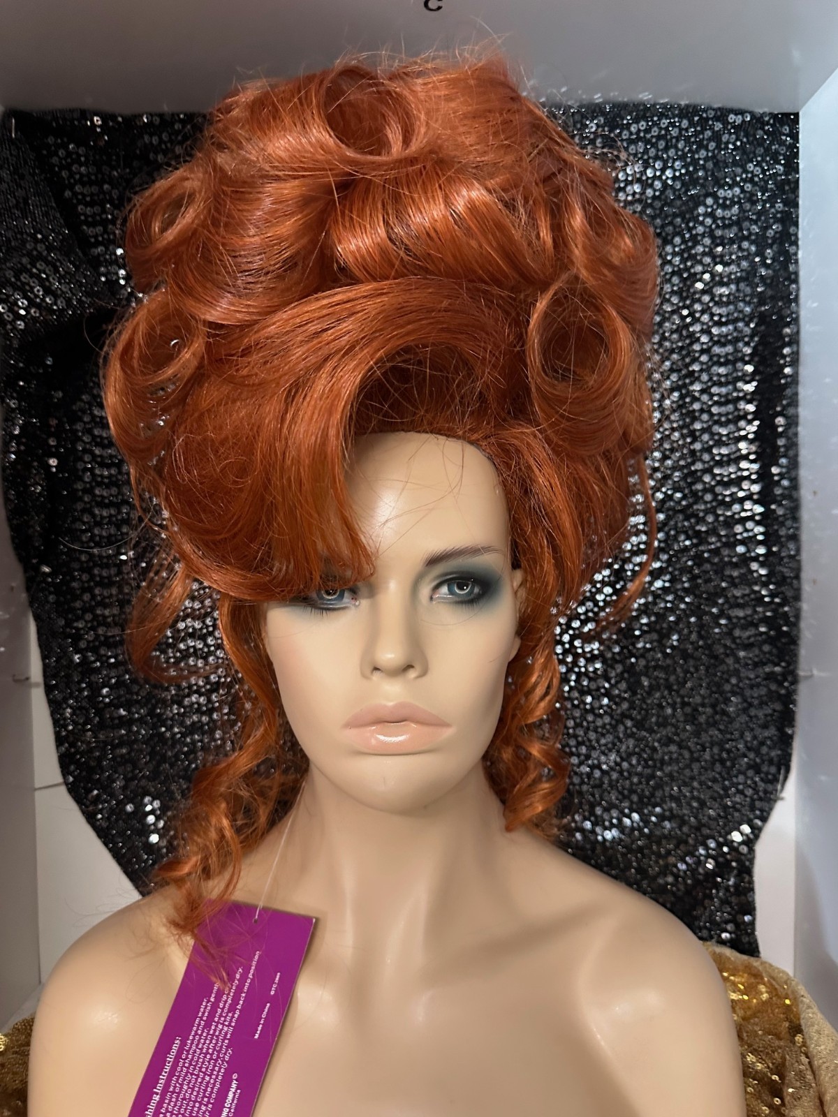 SIN CITY WIGS LOVELY updo fire red showstopper drag delight