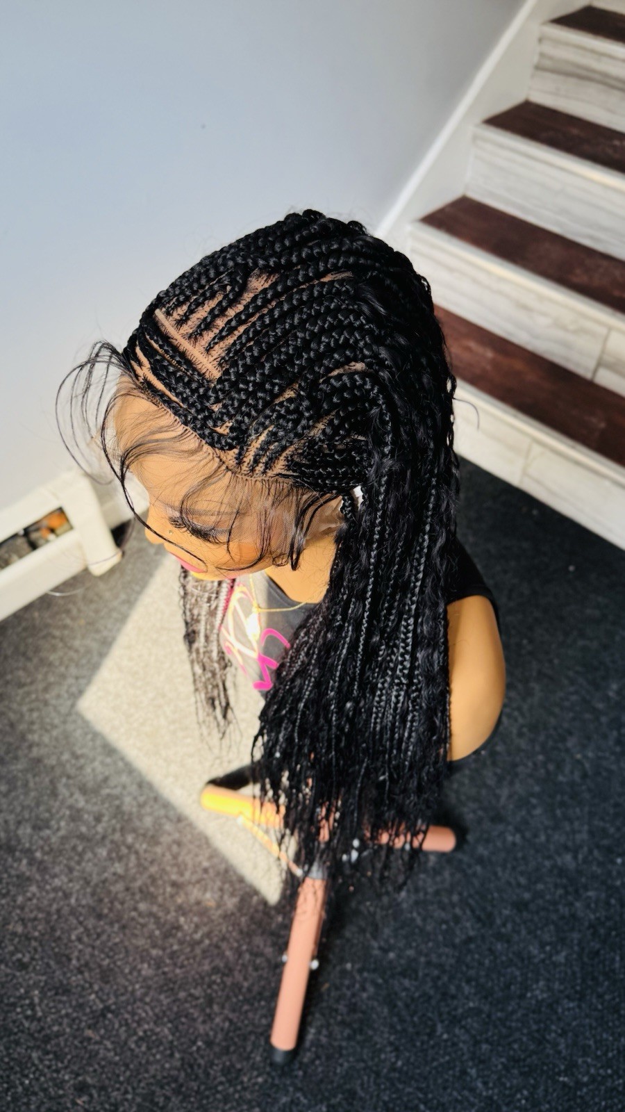 Full Lace Cornrow Boho Braided Wig