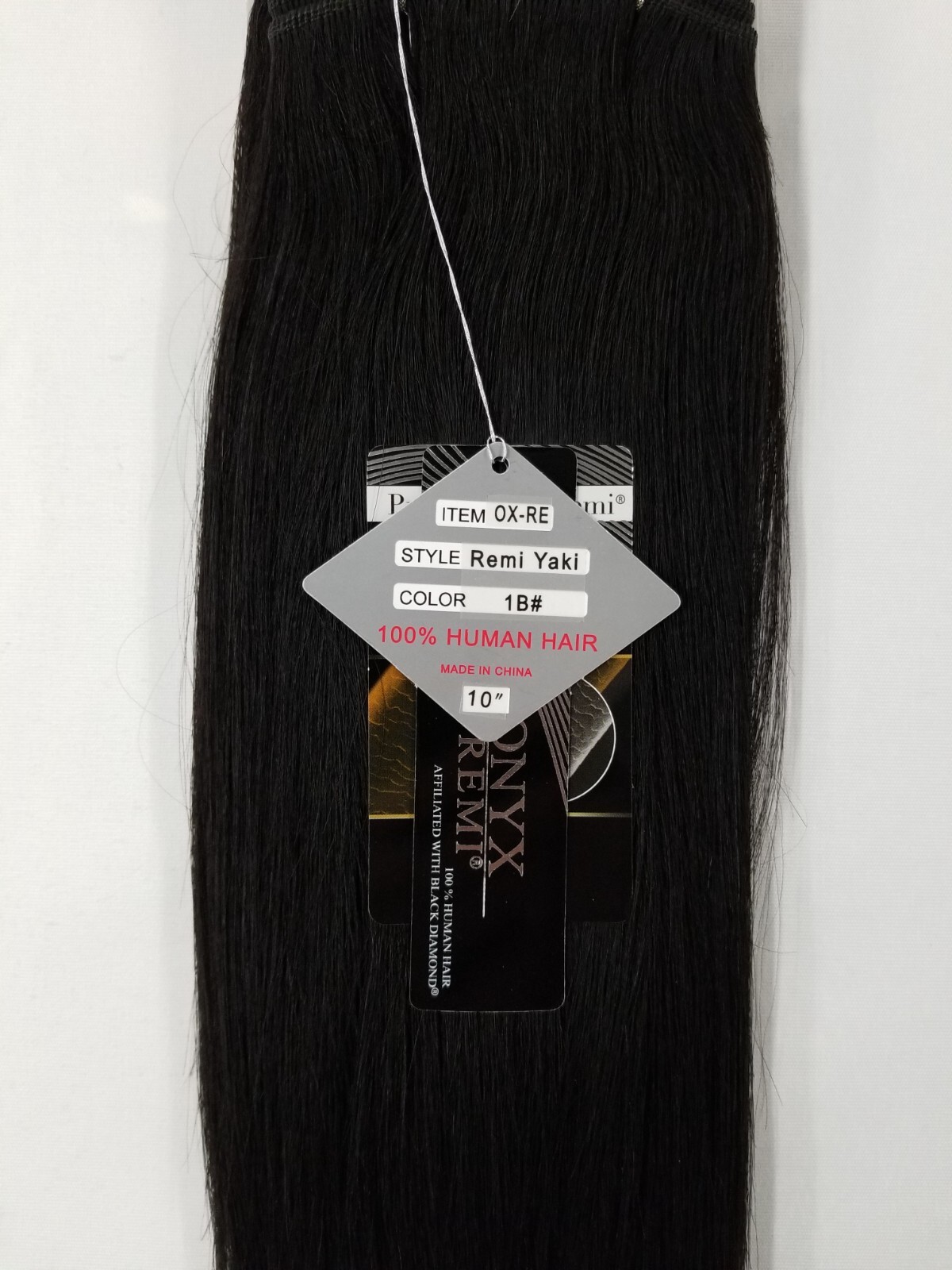 ONYX REMI Black Diamond 100% Human Hair Yaki Weave Extension 10″ ~24″