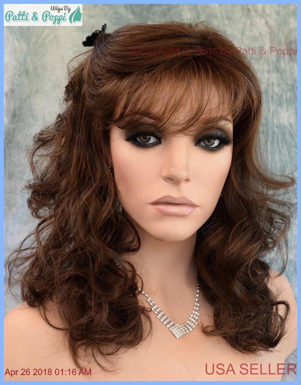 Becky Wig FASHIONABLE WAVY STYLE R8/12 GOLDEN BROWN LIGHT BROWN BLEND ESTETICA