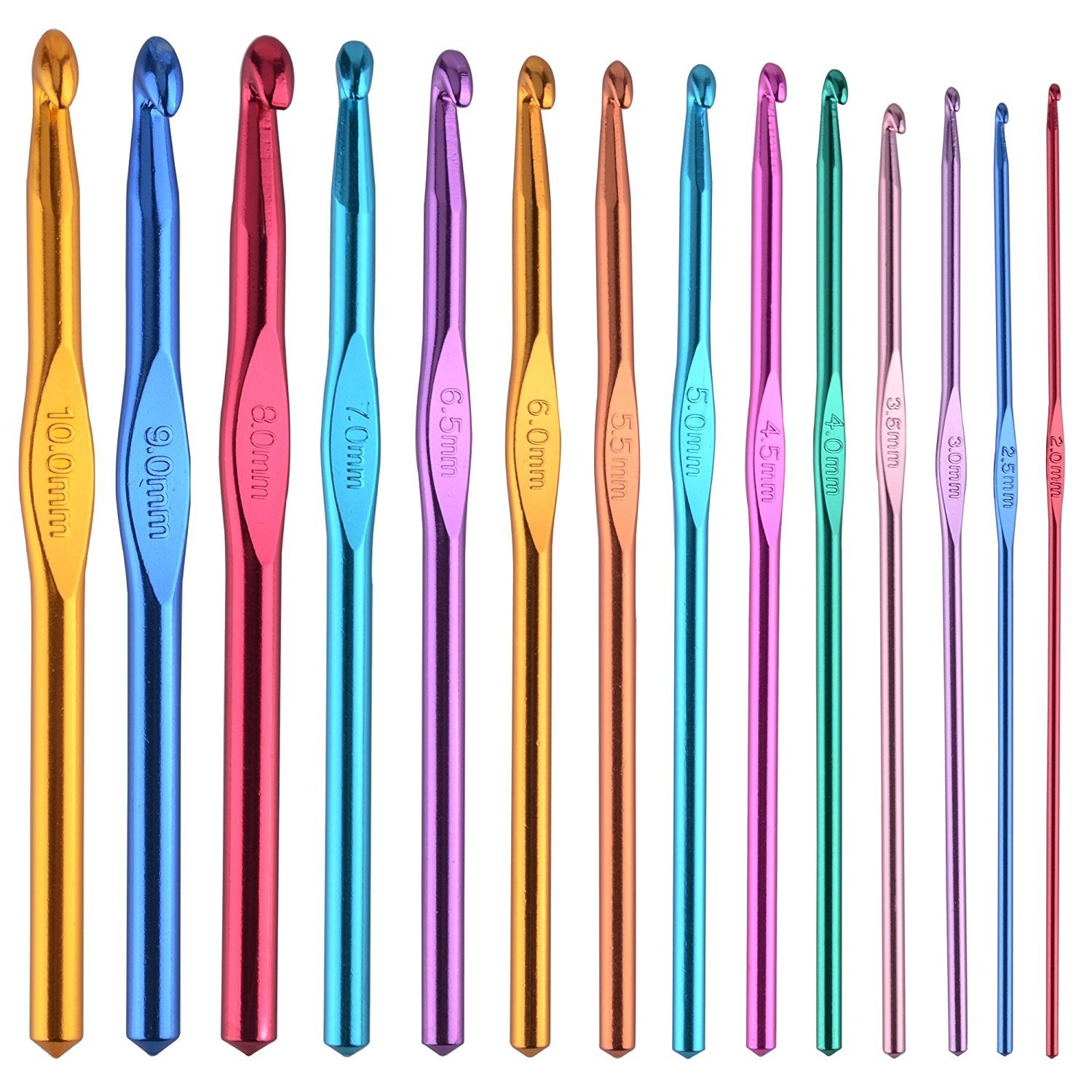 BCMRUN 14 pcs Multicolor Aluminum 2.0mm, [‘Multi color (random color)’]