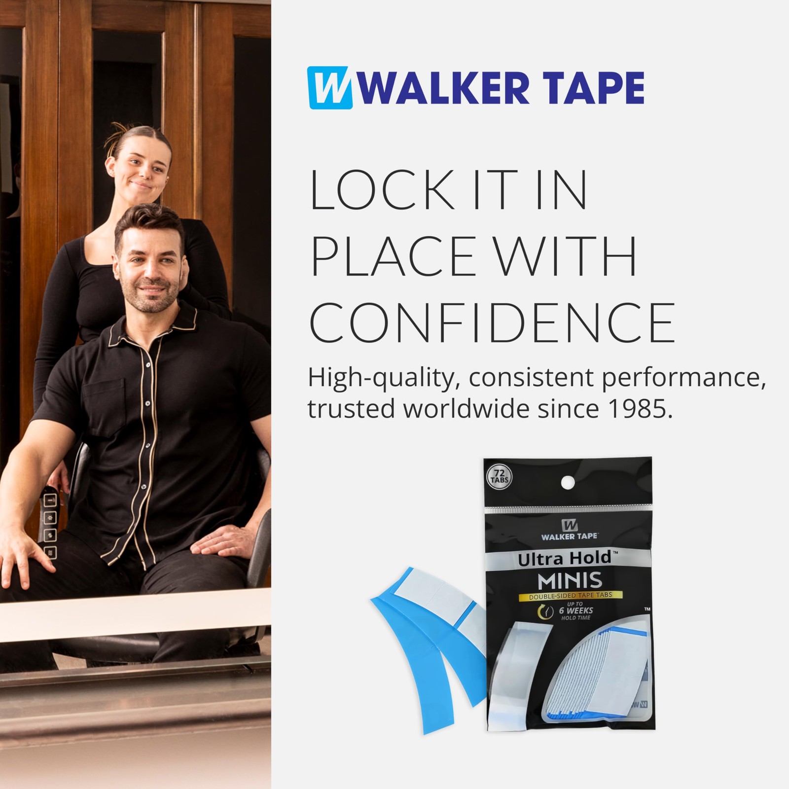 Walker Tape Ultra Hold Mini Tabs, Double Sided Wig Tabs 1 pack, white
