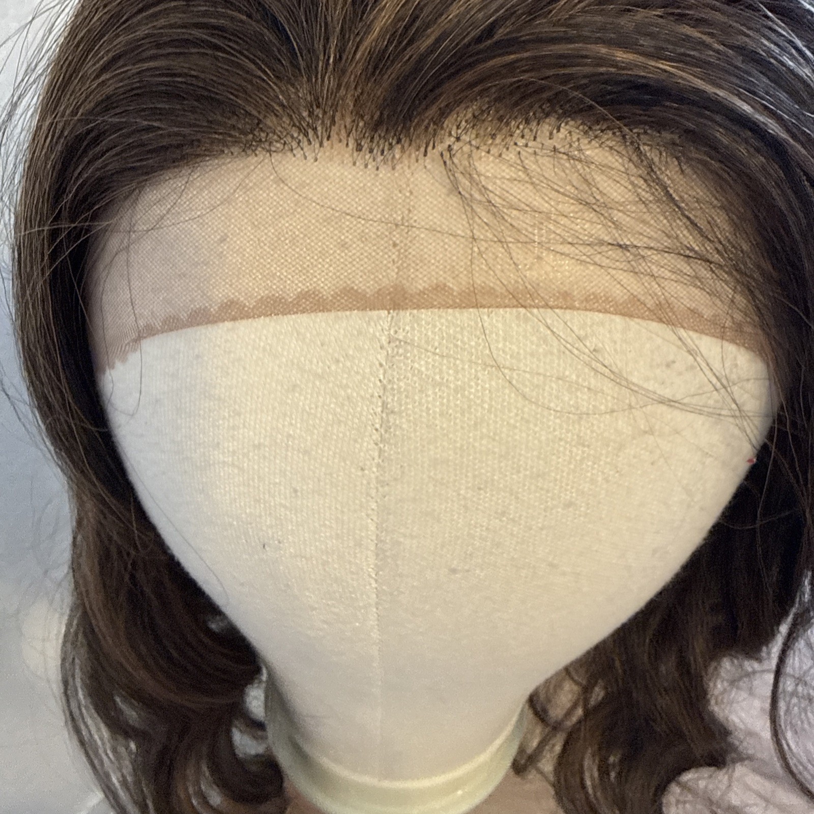 417 Lace Fronts Hairline Lace Cap Frontal Wig 18” Brown 417 Kanekalon Fiber