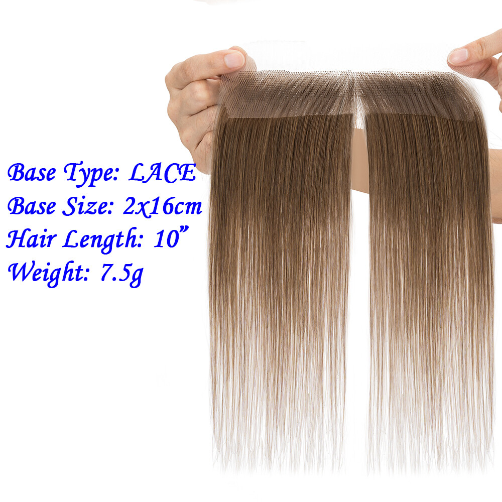 Frontal Hairpiece for Women Human Hair Extensions Thin PU Skin Lace Base Toupee