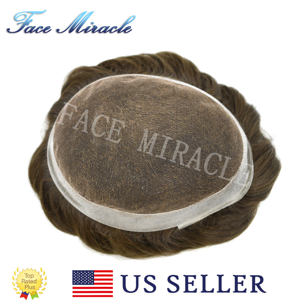 French Lace Hair System for Man Thin Skin Around Toupee for Men Human Hair Piece