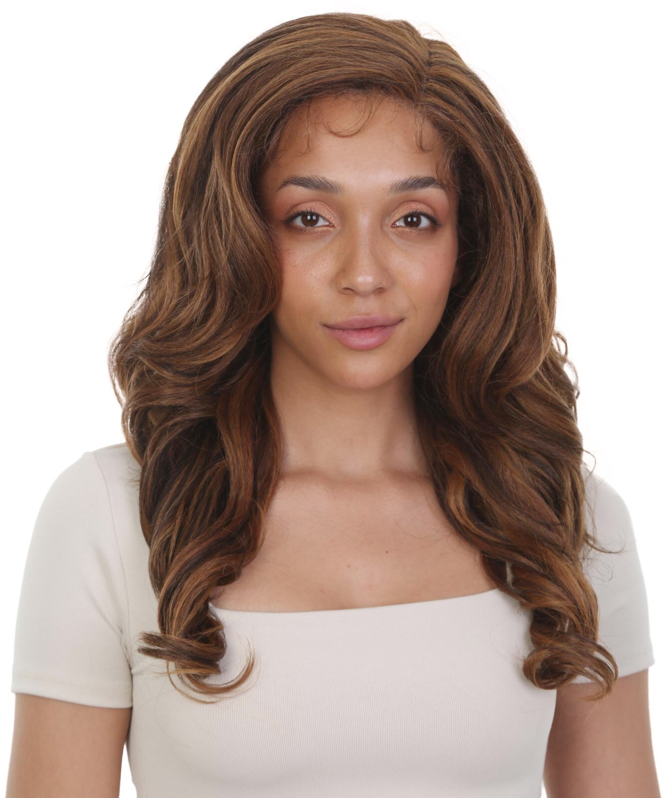 LUXLUXE Nia Wavy Glamour 20 in Long T Part Lace Front Wig, Heat Resistant Fibers