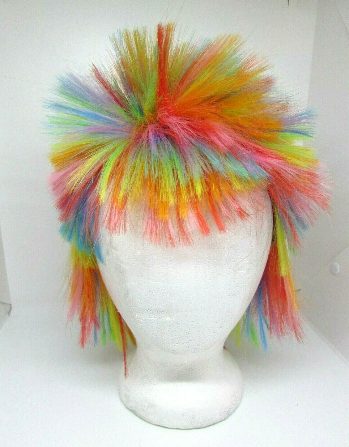Vintage 80’s Japan DELUX, Rainbow LGBTQ Gay Pride MULLET WIG, Small