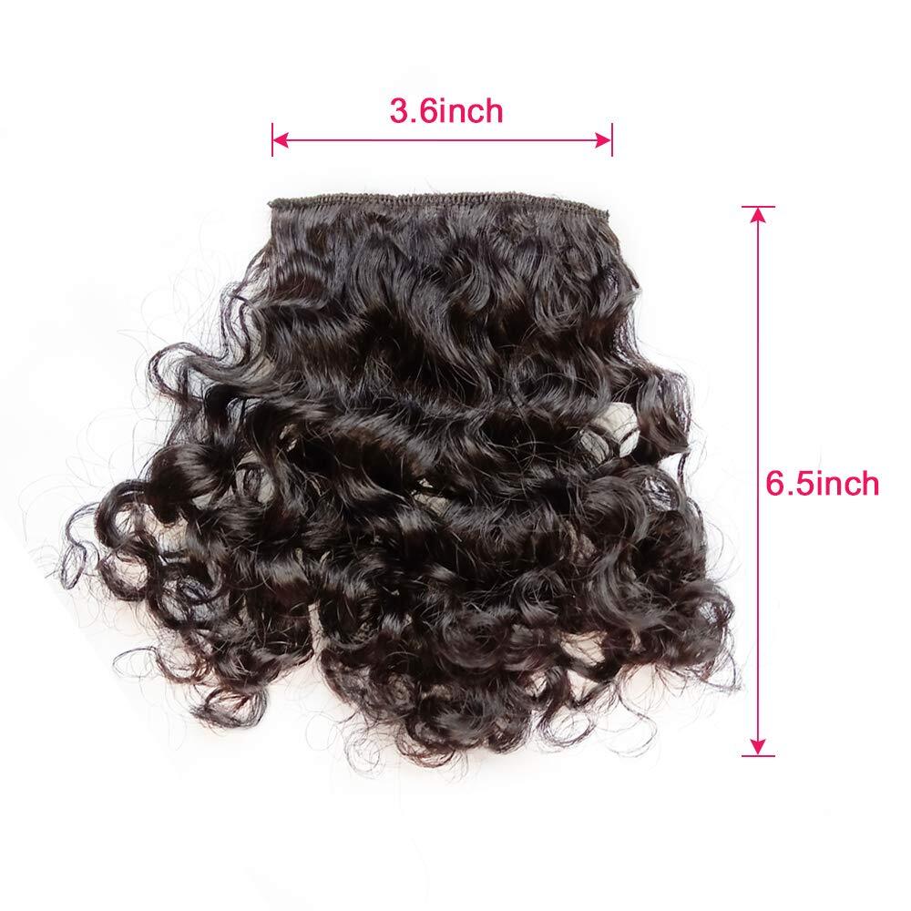 Short Afro Kinky Curly Hair Bangs Clip in 100% Human Hair Front Bangs Afro Bangs