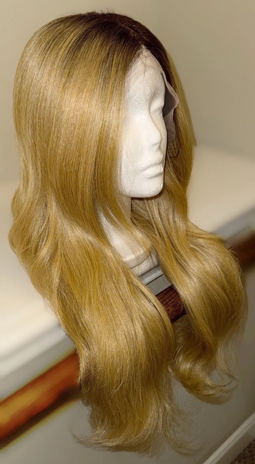 Gorgeous,26Inch,Golden Blonde,200% Density,MixedBlend Hair,Layered,LaceFront Wig