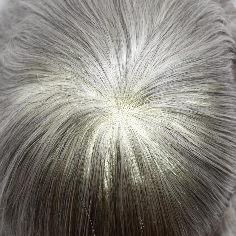 MensToupee Hairpieces French Lace Front Poly Lace Skin Hair Replacement Systems