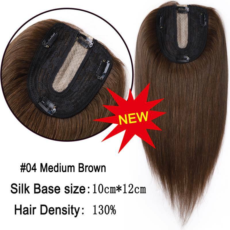 CLEARANCE Clip In Remy Human Hair Topper With Bangs For Women Top Piece Toupee
