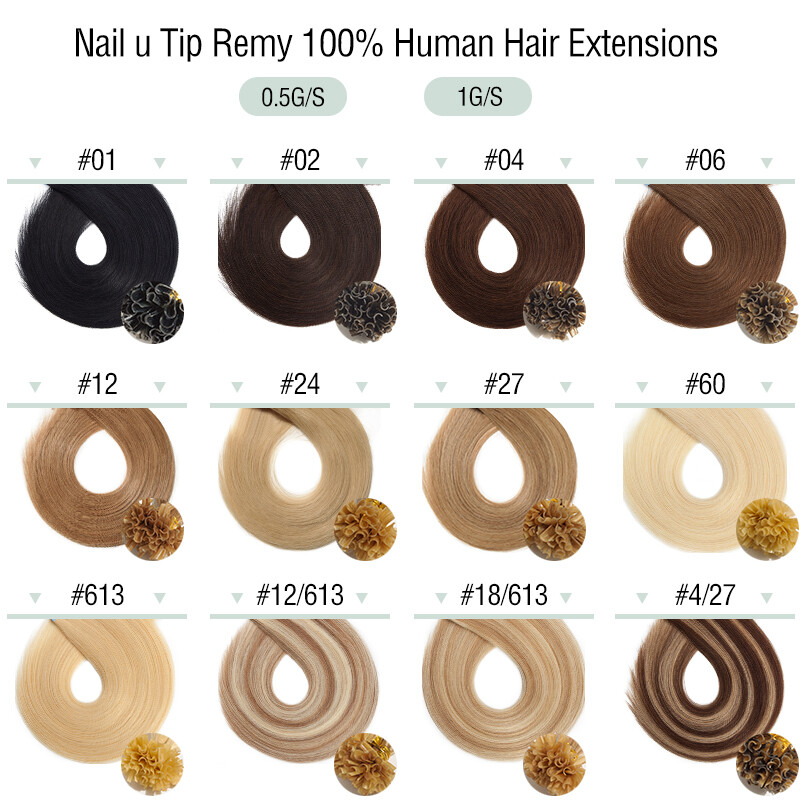 CLEARANCE Nail U Tip Hair Extensions Real Remy Human Hair Ktip Fusion Pre Bonded
