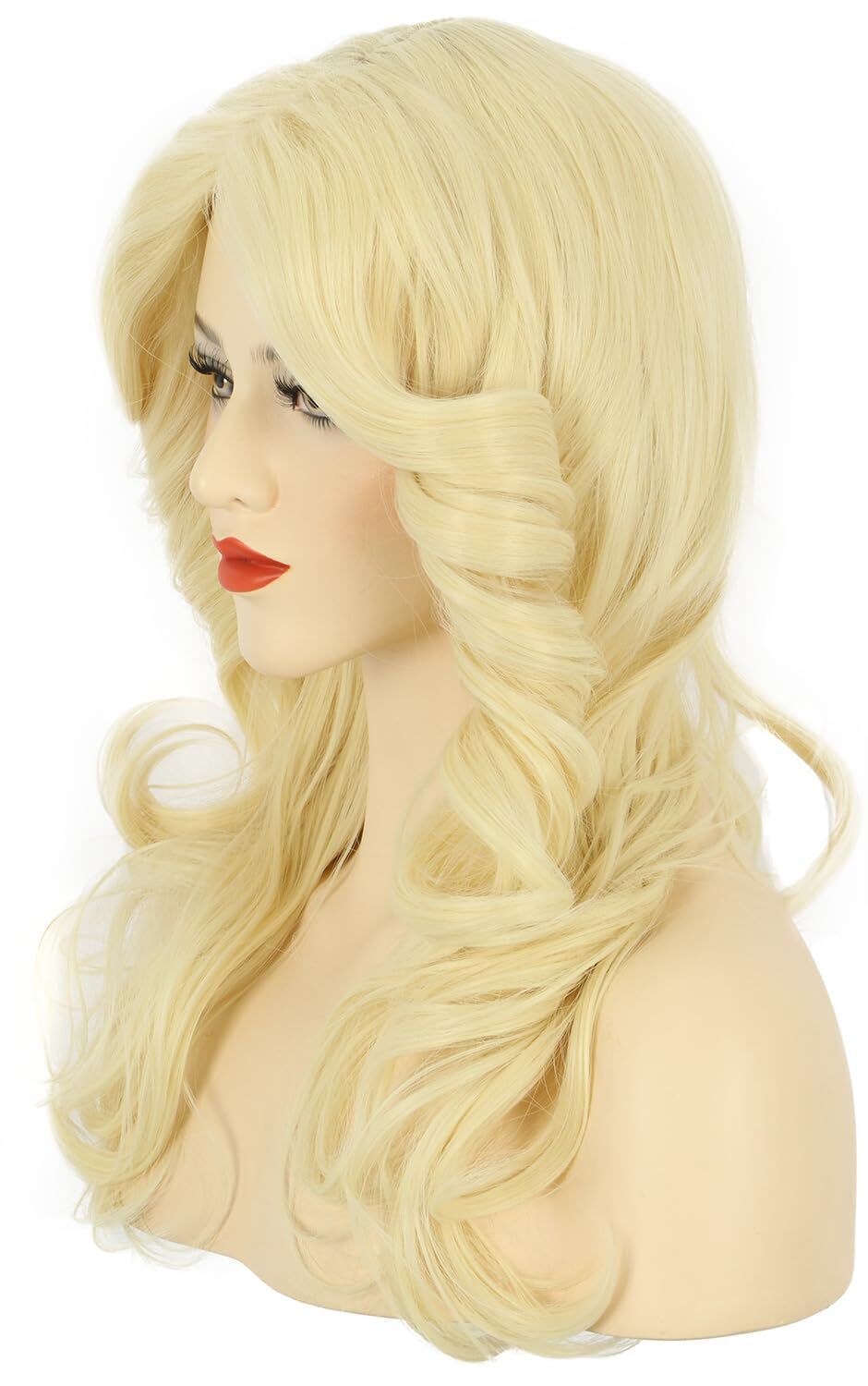 Women 70s Feathered Wig Long Light Blonde Wave Disco Wig Vintage Costume Wig …